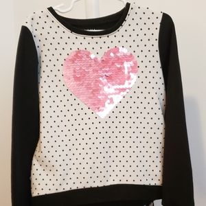 Sequins Flip Heart Sweater